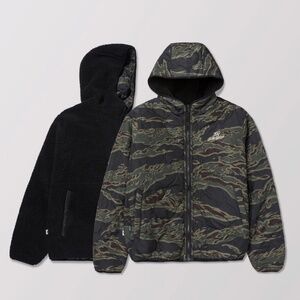 100 Thieves Sherpa lined reversible hoodie camouflage zipper Mens jacket XL